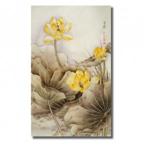 Tranh dán tường Hoa Sen Vàng